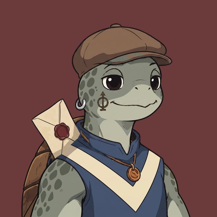 A warden in a flat cap carrying a sealed letter