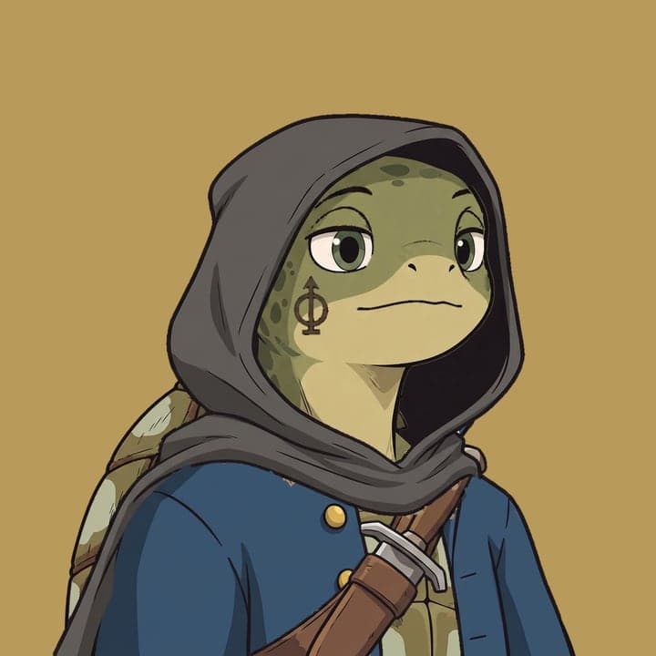 A merchant in a dark hood carrying a dagger
